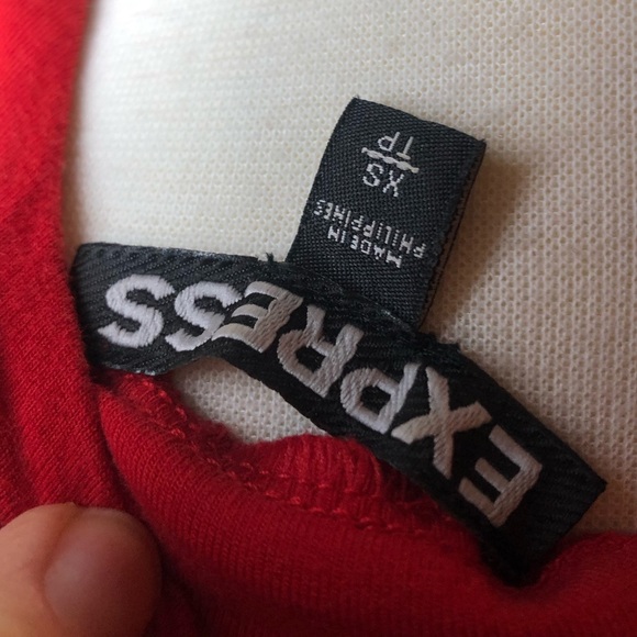 ❤️Express Red High Neck T shirt Dress Comfy - Picture 2 of 3